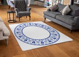 Benjamin Tate Design Folk Art Designer Rug in Natural - Size: Large - thumbnail 2