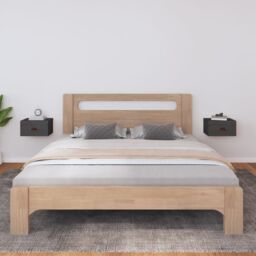 Berkfield Home Wall-mounted Bedside Cabinets 2 pcs Grey 40x29.5x22 cm - thumbnail 1