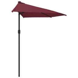 Berkfield Home Balcony Parasol with Aluminium Pole Bordeaux Red 300x155x223 cm Half - Size: 300 x 155 x 223 cm - thumbnail 4