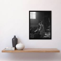 Artery8 Fred Brockett Blacksmiths Apprentice Photograph Framed Art Print in Grey - Size: A4 - thumbnail 4
