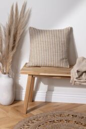 Yard Organik Stripe Jute Woven Cushion in Natural - Size: 45 cm x 45 cm - thumbnail 5