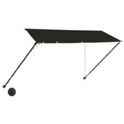 Berkfield Home Retractable Awning with LED 300x150 cm Anthracite in Black - thumbnail 3
