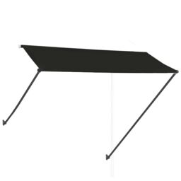 Berkfield Home Retractable Awning with LED 300x150 cm Anthracite in Black - thumbnail 4