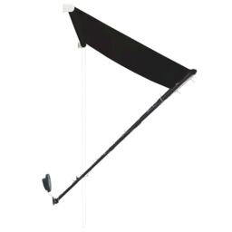 Berkfield Home Retractable Awning with LED 300x150 cm Anthracite in Black - thumbnail 6