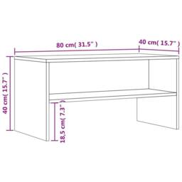 Berkfield Home TV Cabinet Brown Oak 80x40x40 cm Engineered Wood - Size: 80 x 40 x 40 cm - thumbnail 9