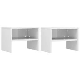 Berkfield Home Bedside Cabinets 2 pcs High Gloss White 40x30x30 cm Engineered Wood - Size: 40 x 30 x 30 cm - thumbnail 2