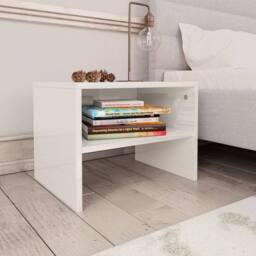 Berkfield Home Bedside Cabinets 2 pcs High Gloss White 40x30x30 cm Engineered Wood - Size: 40 x 30 x 30 cm