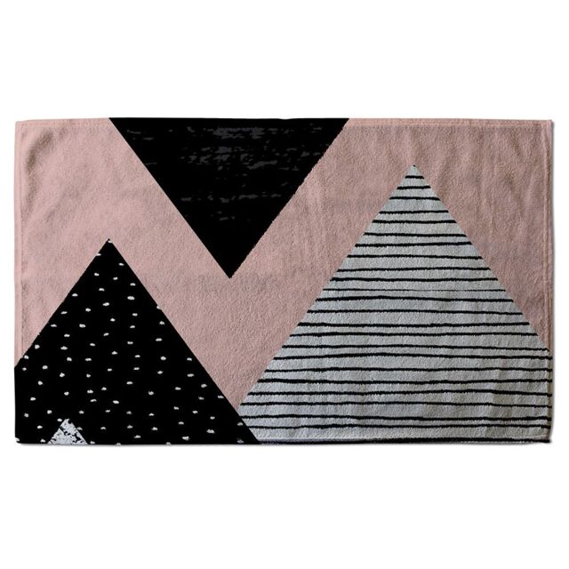Benjamin Tate Design Geometric Triangles Soft Bath Towel in Yellow - image 1