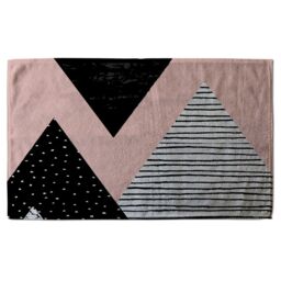 Benjamin Tate Design Geometric Triangles Soft Bath Towel in Yellow