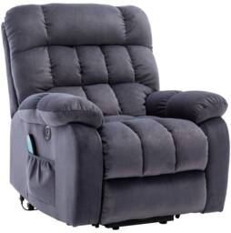 STILVORA Electric Lift Recliner Chair with Massage, Heat & USB in Grey - thumbnail 5