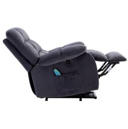 STILVORA Electric Lift Recliner Chair with Massage, Heat & USB in Grey - thumbnail 9
