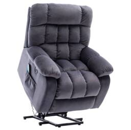 STILVORA Electric Lift Recliner Chair with Massage, Heat & USB in Grey - thumbnail 6