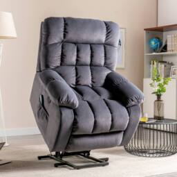 STILVORA Electric Lift Recliner Chair with Massage, Heat & USB in Grey - thumbnail 3