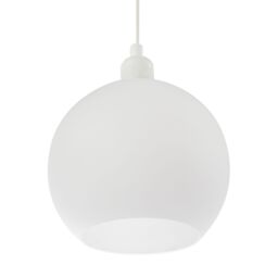 Happy Homewares Simple & Classic Opal White 20cm Glass Ball Pendant Lighting Shade - thumbnail 5