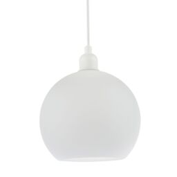 Happy Homewares Simple & Classic Opal White 20cm Glass Ball Pendant Lighting Shade - thumbnail 2