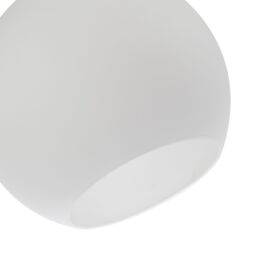 Happy Homewares Simple & Classic Opal White 20cm Glass Ball Pendant Lighting Shade - thumbnail 3