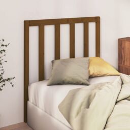 Berkfield Home Bed Headboard Honey Brown 96x4x100 cm Solid Wood Pine - Size: 96 x 4 x 100 cm - thumbnail 3