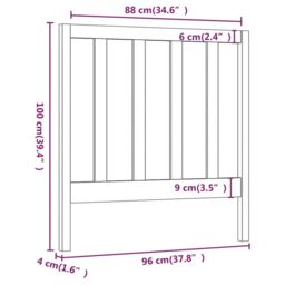 Berkfield Home Bed Headboard Honey Brown 96x4x100 cm Solid Wood Pine - Size: 96 x 4 x 100 cm - thumbnail 6