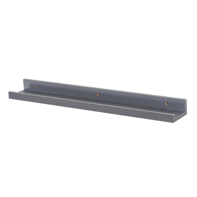Harbour Housewares 1x Floating 57cm Picture Ledge Shelf - Wall Mounted Display Shelf in Grey - image 1