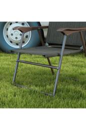 ERGOVEXA Set of Two Folding Garden Chairs, Dark Brown - thumbnail 5