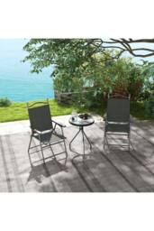 ERGOVEXA Set of Two Folding Garden Chairs, Dark Brown - thumbnail 4