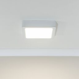 ValueLights Lacey Square IP44 Bathroom Flush or Recessed Integrated LED Ceiling Light in White - thumbnail 4