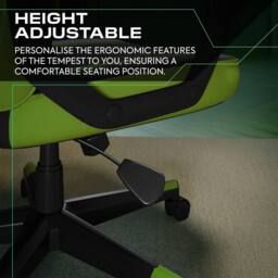 X Rocker Tempest Ergonomic PC Office Gaming Chair with Extra Wide Seat in Green - thumbnail 6