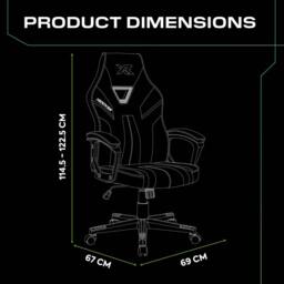 X Rocker Tempest Ergonomic PC Office Gaming Chair with Extra Wide Seat in Green - thumbnail 7
