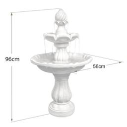 MDA Designs ARUNA Elegant 3-Tier Outdoor Water Fountain in White - thumbnail 7