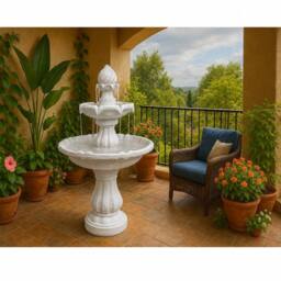 MDA Designs ARUNA Elegant 3-Tier Outdoor Water Fountain in White - thumbnail 8
