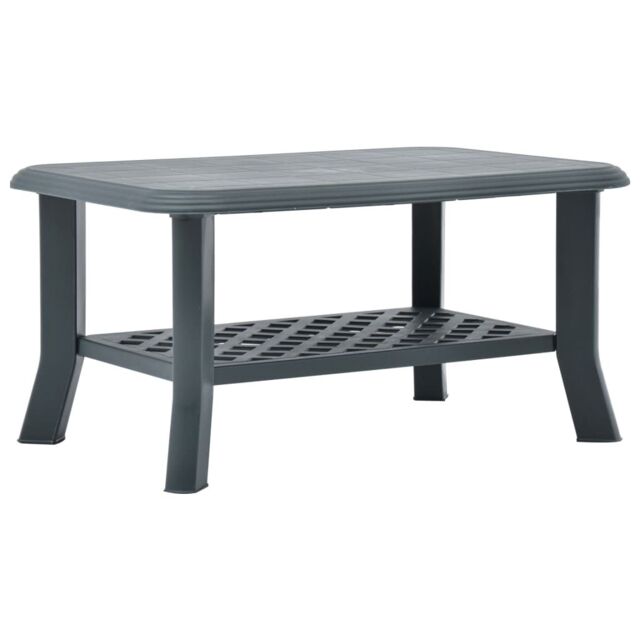 Berkfield Home Coffee Table Green 90x60x46 cm Plastic - Size: 90 x 60 x 46 cm - image 1