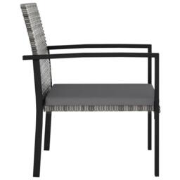 Berkfield Home Modern Garden Dining Chairs 4 pcs Poly Rattan Grey