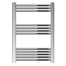 Balterley Straight Heated Towel Rail Radiator, 279W, 600 x 800mm, Chrome in Silver - thumbnail 1