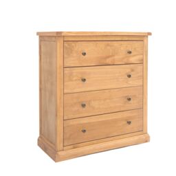 Cabinet Bits Lucca 4 Drawer Chest of Drawers Brass Knob in Light Brown - thumbnail 2