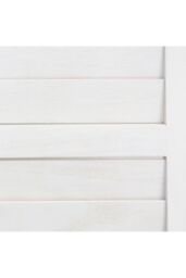 Living and Home Folding Solid Wood Room Divider Privacy Screen in White - thumbnail 4