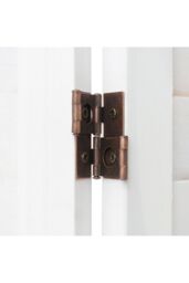 Living and Home Folding Solid Wood Room Divider Privacy Screen in White - thumbnail 5