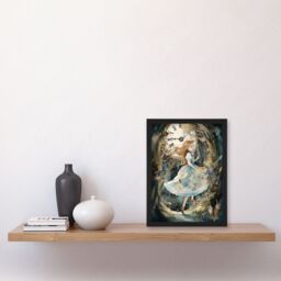 Artery8 Wall Art Print Alice In Wonderland Watercolour Down The Rabbit Hole Whimsical Magical Adventure Painting Art Framed - Size: A4 - thumbnail 4