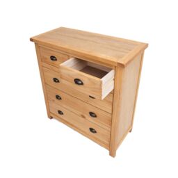 Cabinet Bits Lugo 5 Drawer Chest of Drawers Brass Cup Handle in Light Brown - thumbnail 4