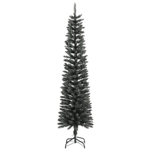 Berkfield Home Artificial Slim Christmas Tree with Stand Green 210 cm PVC - image 1