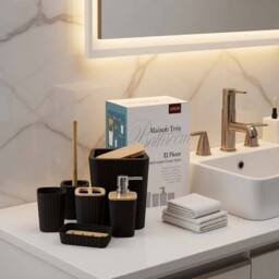 GAVENO CAVAILIA Isla 12 Pieces Bathroom Accessories Set in Black - thumbnail 2