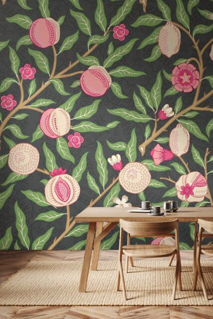 Origin Murals Fruit & Foliage Wall Mural in Black - Size: W350 cm x H280 cm - image 1