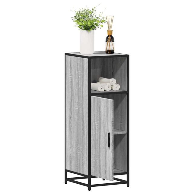 Berkfield Home Bathroom Cabinet Grey Sonoma 35x37.5x100 cm Engineered Wood - image 1