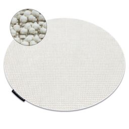 RugsX Casablanca Loop Rug in White - Size: 80 cm diameter - thumbnail 1