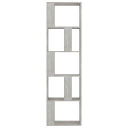 Berkfield Home Book Cabinet/Room Divider Concrete Grey 45x24x159 cm Engineered Wood - Size: 45 x 24 x 159 cm - thumbnail 5