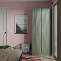 Ready Assembled 2 U Dallas 2 Door Wardrobe (Ready Assembled) in Pale Green - Size: Large - thumbnail 1