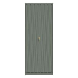 Ready Assembled 2 U Dallas 2 Door Wardrobe (Ready Assembled) in Pale Green - Size: Large - thumbnail 2