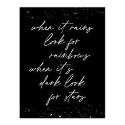"Artery8 When It's Dark Look For Stars Modern Motivational Wall Art Print in Black - Size: W18"" x H24""" - thumbnail 1