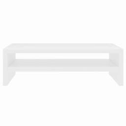 Berkfield Home Monitor Stand White 42x24x13 cm Engineered Wood - Size: 42 x 24 x 13 cm - thumbnail 4