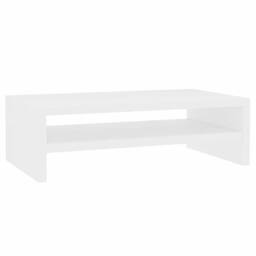 Berkfield Home Monitor Stand White 42x24x13 cm Engineered Wood - Size: 42 x 24 x 13 cm - thumbnail 2