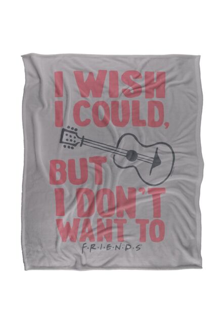 Warner Brothers Friends 152x127cm Phoebe Buffay Silky Touch Super Soft Throw Blanket in White - Size: 152x127 cm - image 1